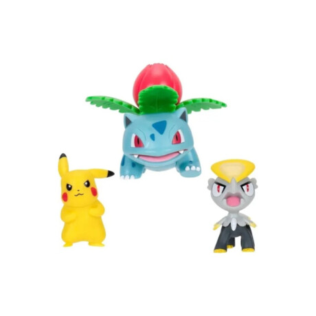 Pokemon Battle Figure Set Jangmo-o + Ivysaur + Pikachu