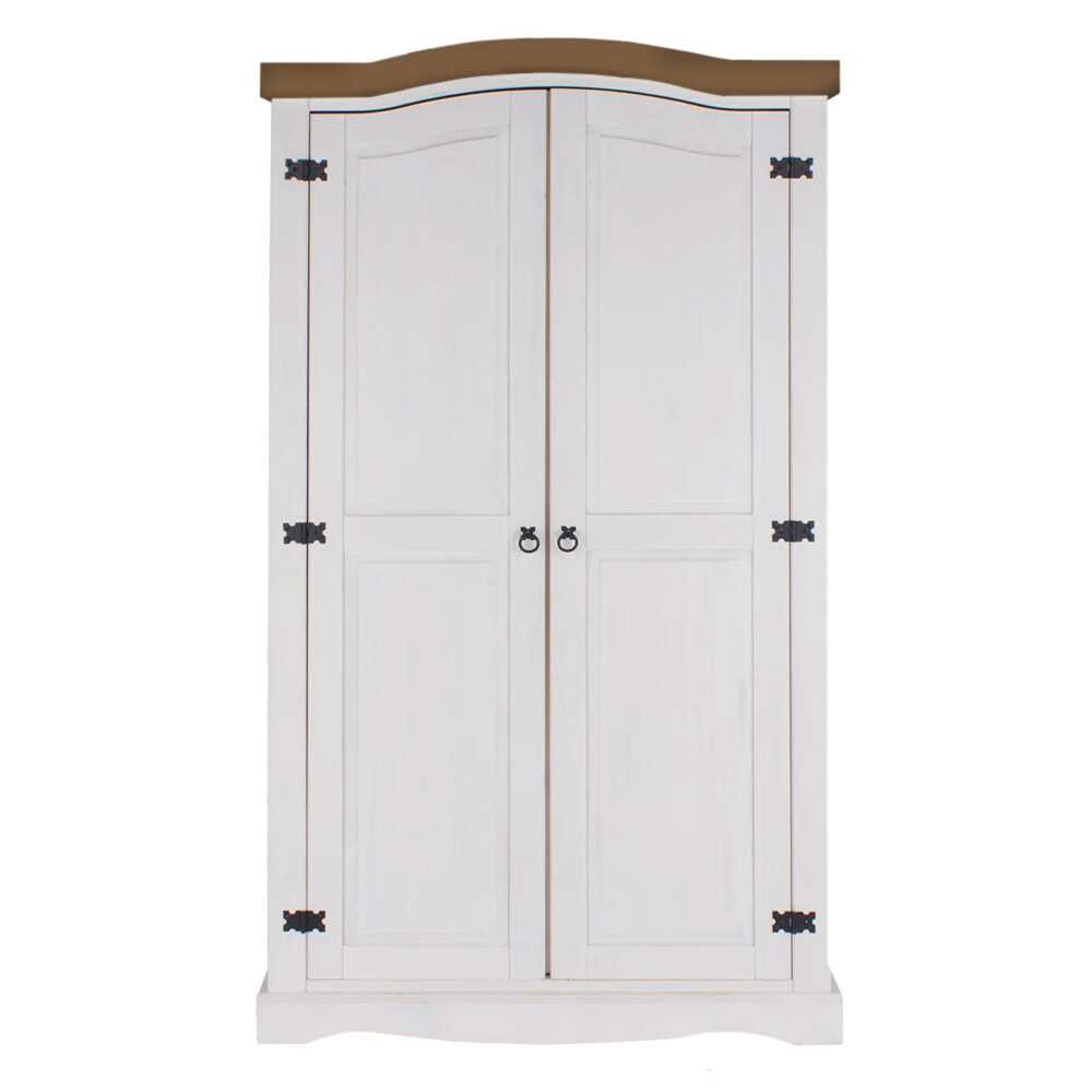 Ropero 2 puertas - Madera maciza / Línea Mexicana Blanco