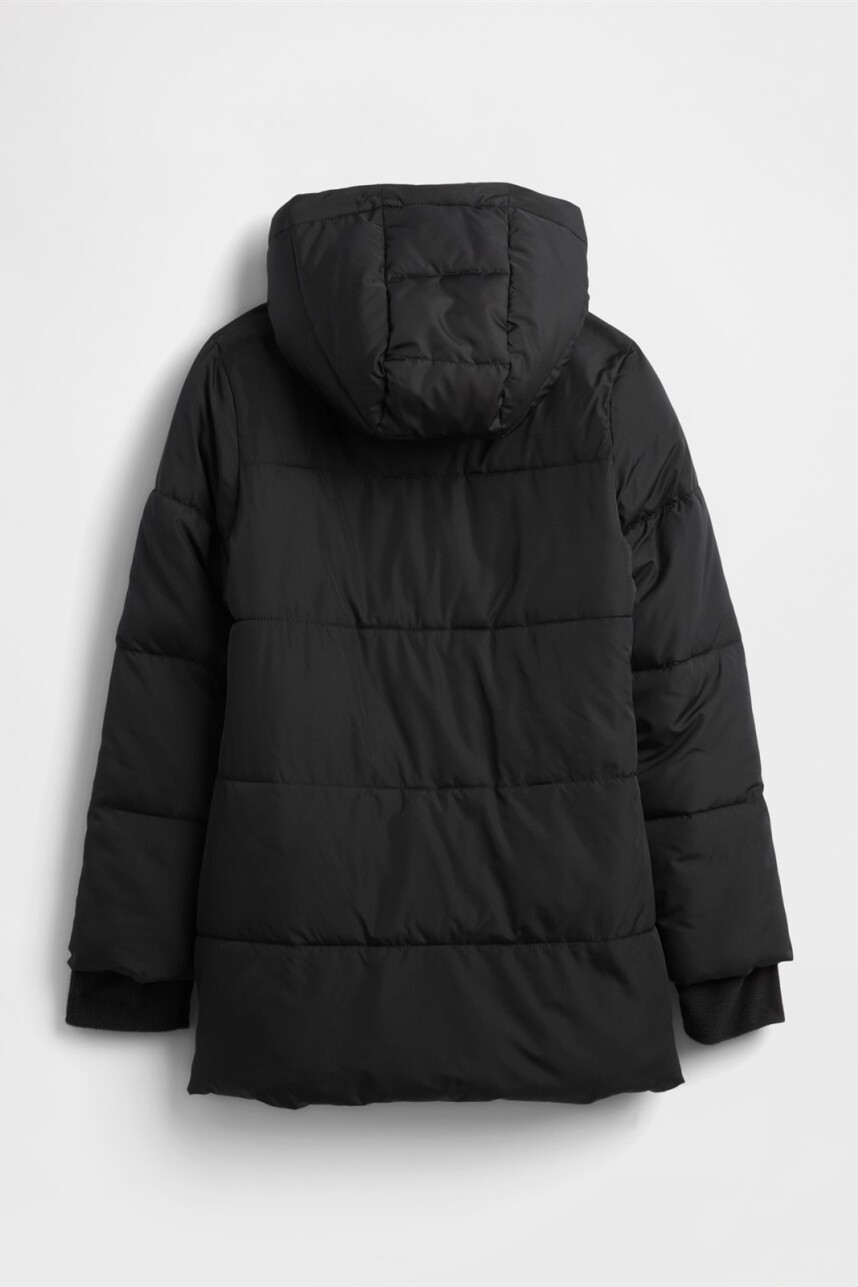 Campera Warmest Larga Niña Black
