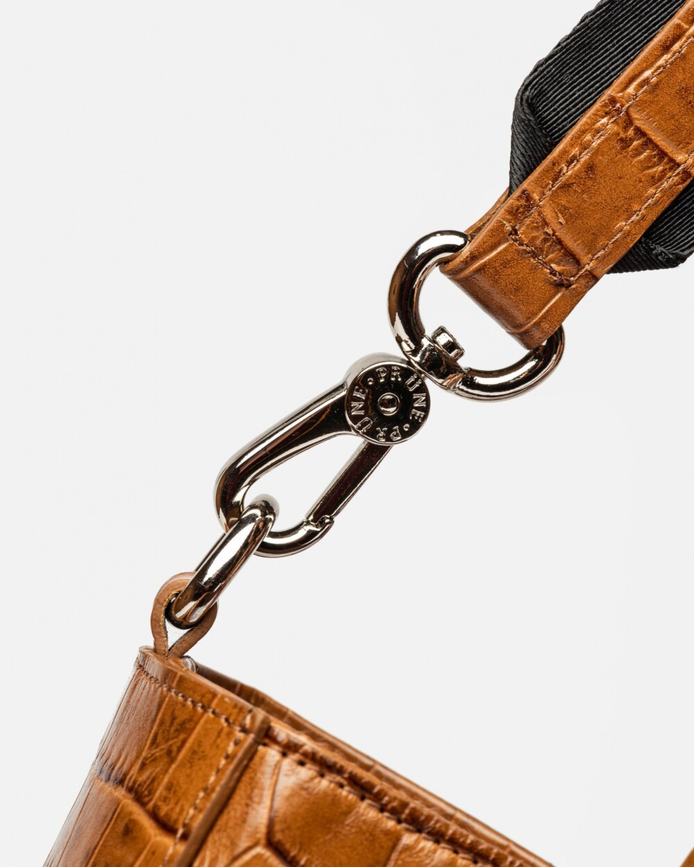 Shopper The Circle en cuero croco Cuoio