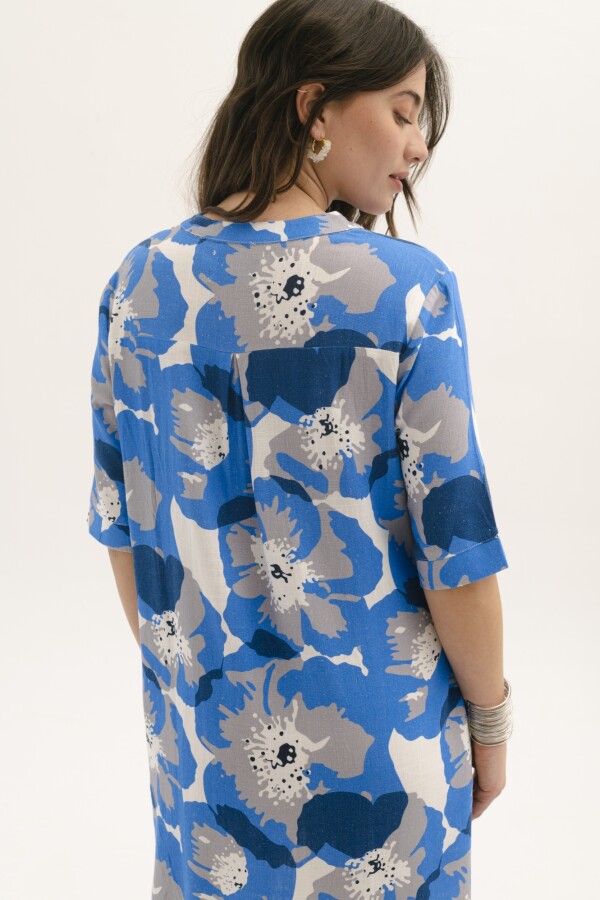 VESTIDO LINO AMALIA AZUL