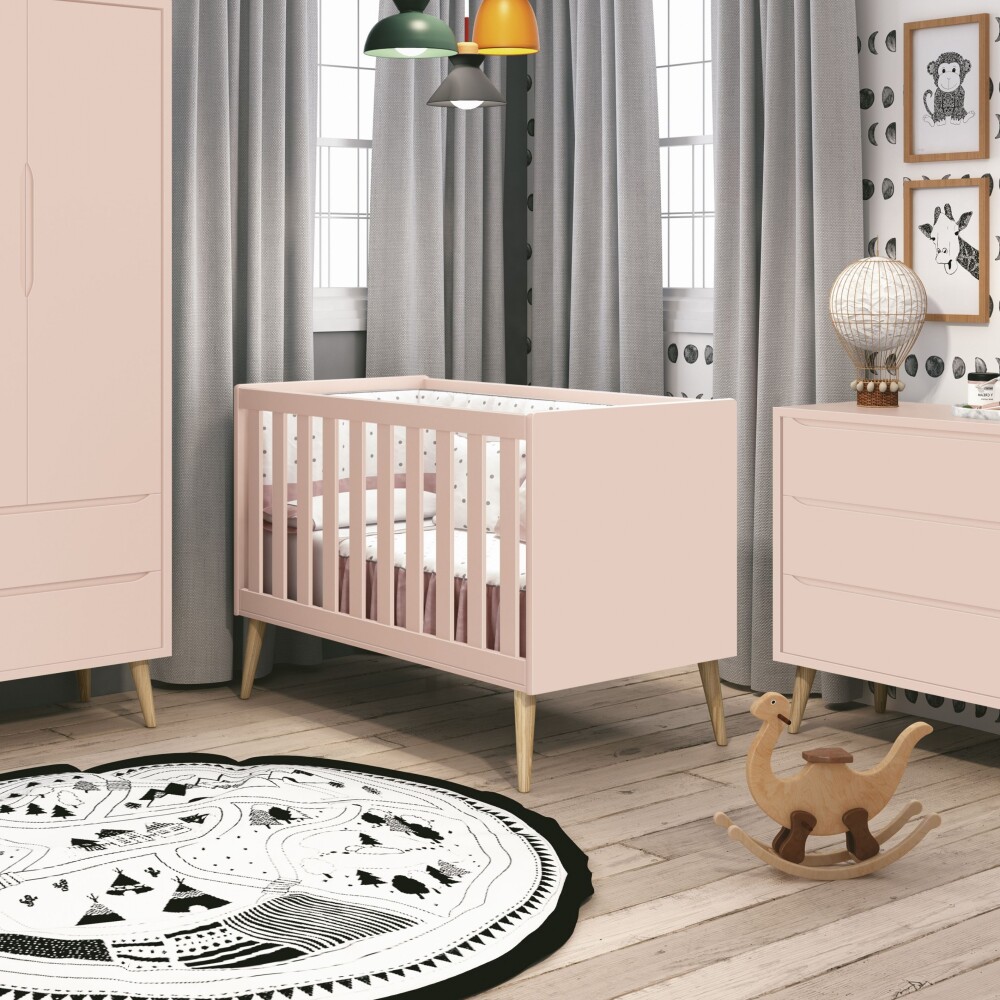 Cuna Convertible Bebé - Theo Rosa