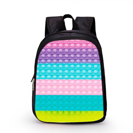 Mochila Pop It 3en1 Estampado + Lunchera + Cartuchera Rosa