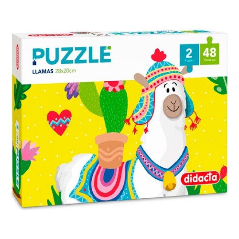 Set x2 puzzles 48 piezas cada uno Didacta Llamas Set x2 puzzles 48 piezas cada uno Didacta Llamas