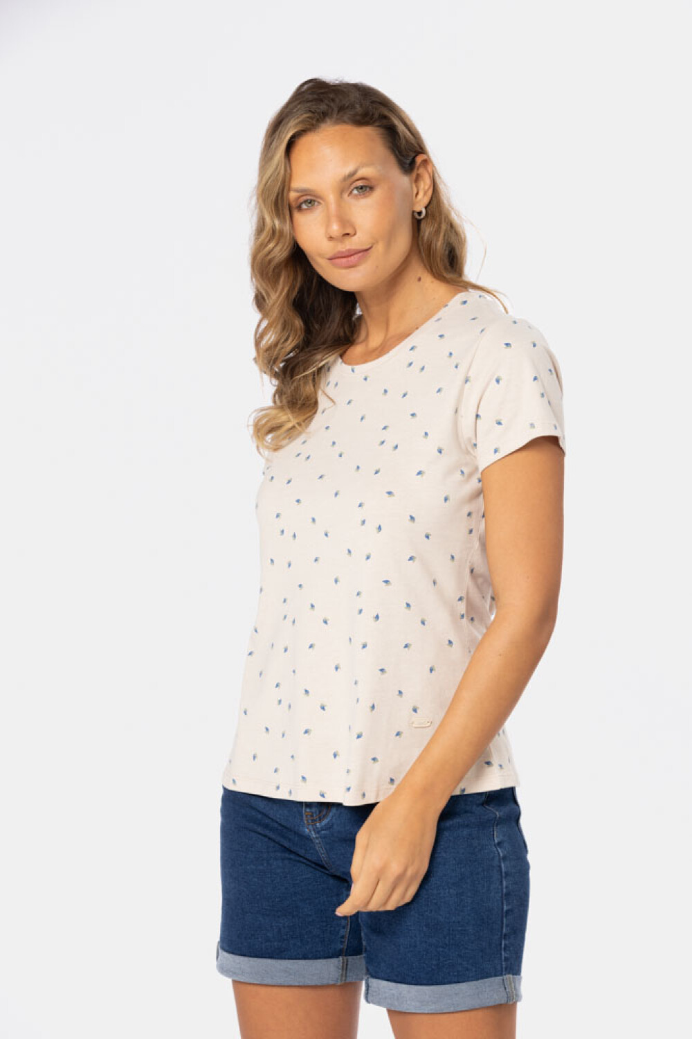 REMERA ESTAMPADA Beige