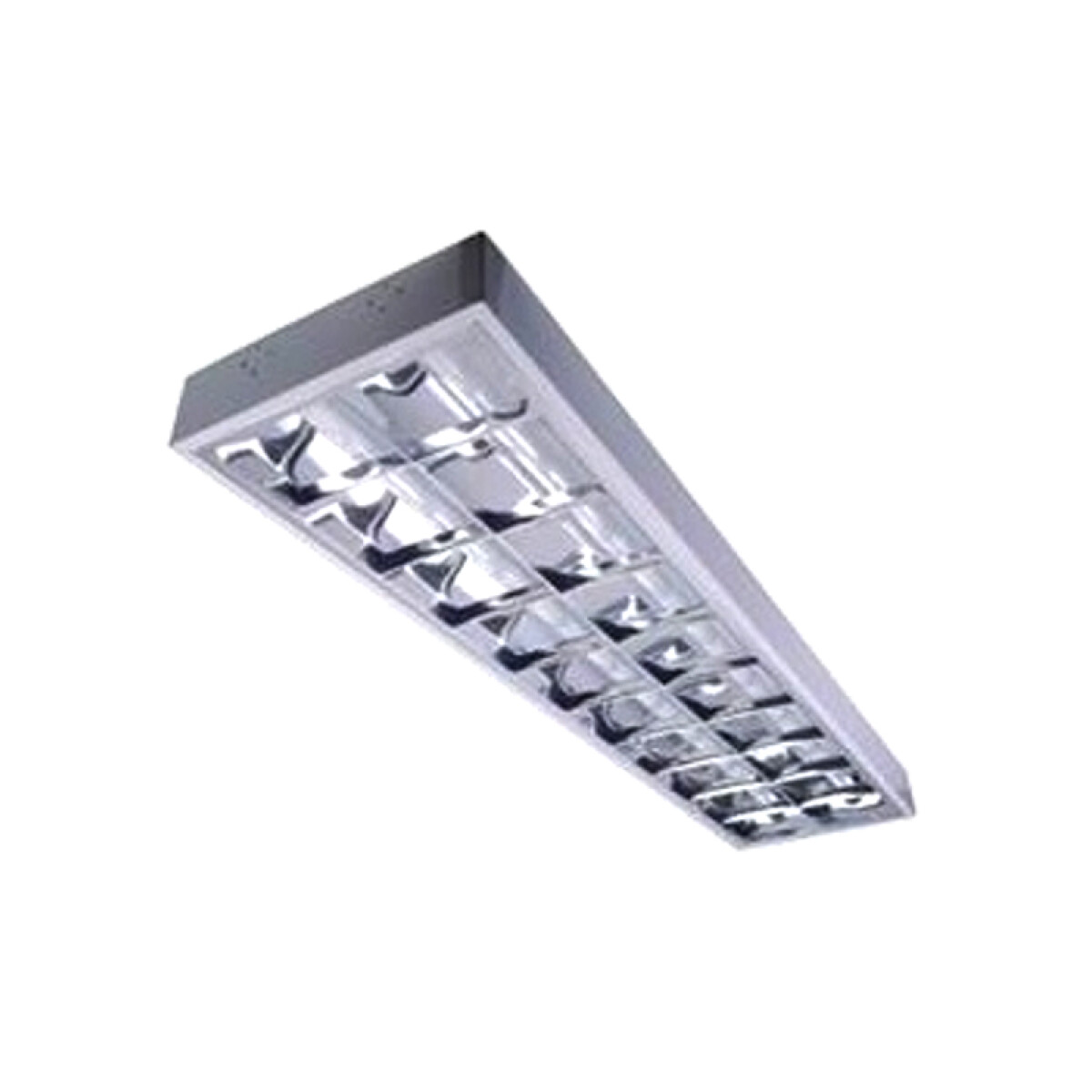 Artefacto adosar c/louver p/2 tubos led de 120 cm. - AI7112 