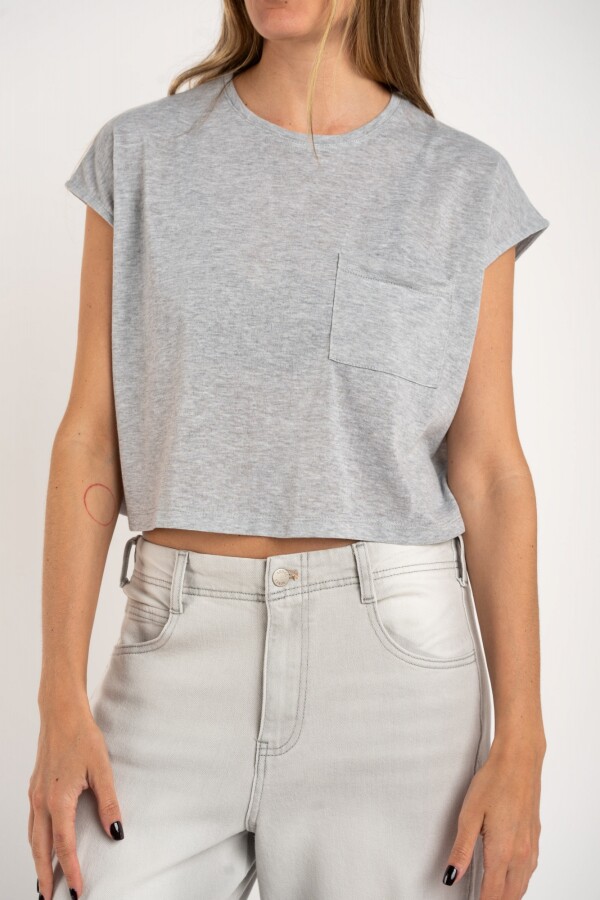 Remera Algodón Gris