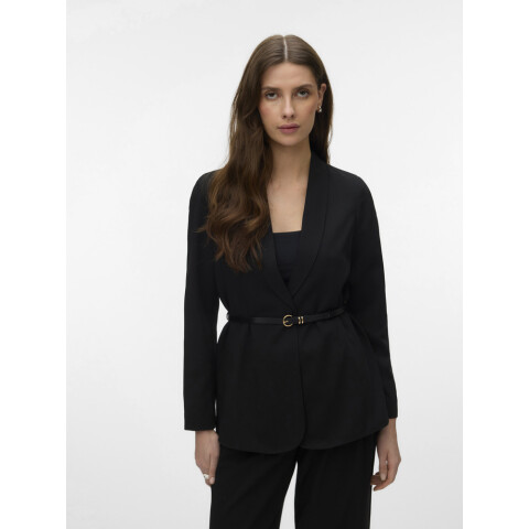 VMTAHIA LS LOOSE BELTED BLAZER BLACK