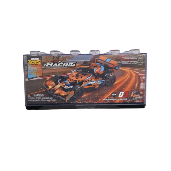 Bloques auto carreras naranja