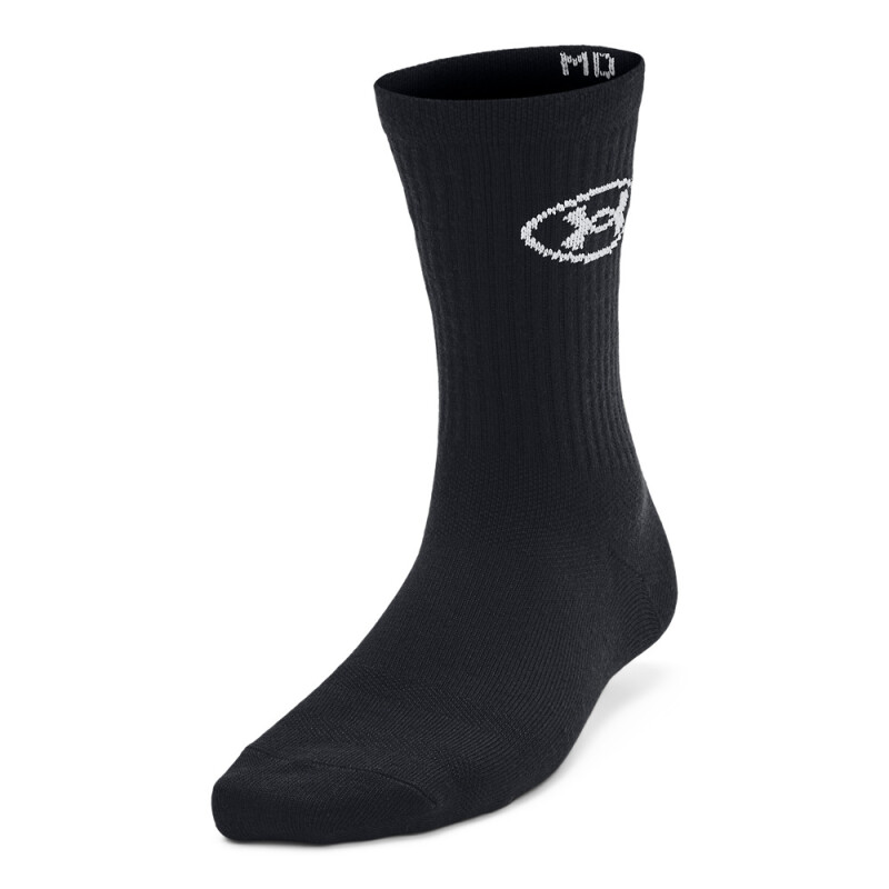 UA Essential Nv Mid Crew 3pk-WHT BLK-001