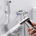 DUCHA HIGIENICA SALIDA DOBLE CON LLAVE CROMADA DUCHA HIGIENICA SALIDA DOBLE CON LLAVE CROMADA
