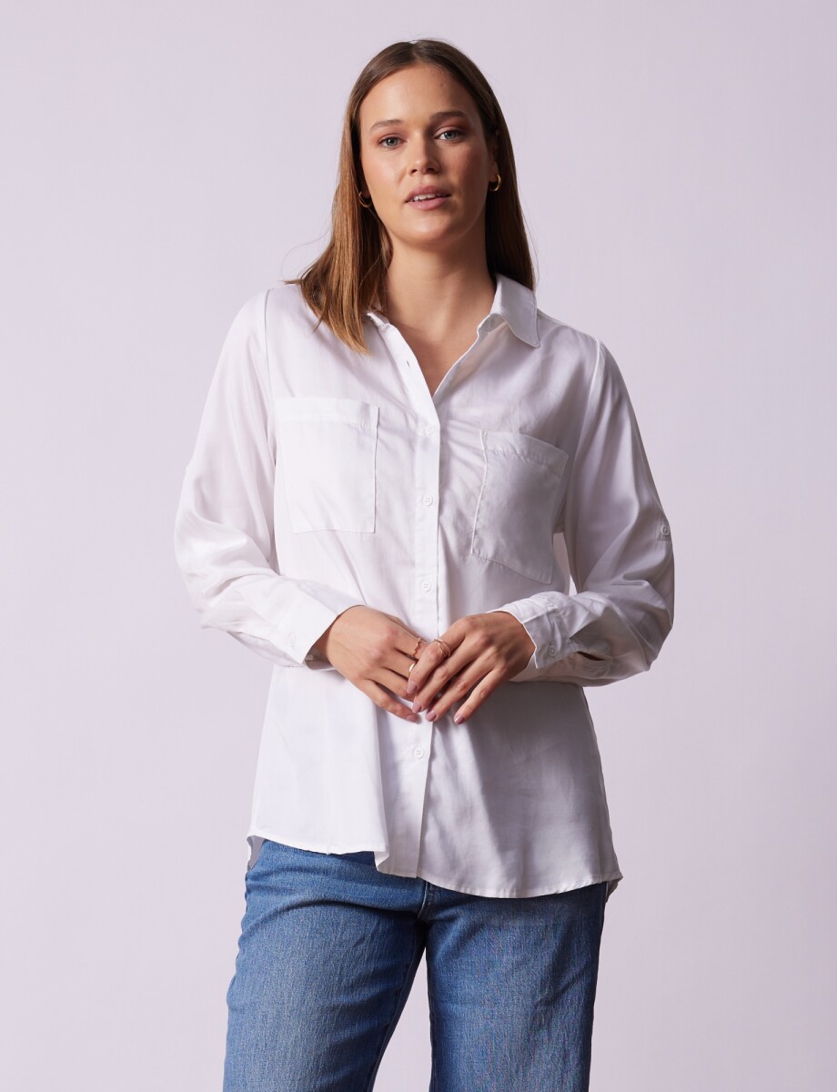 Camisa Bolsillos - Blanco 