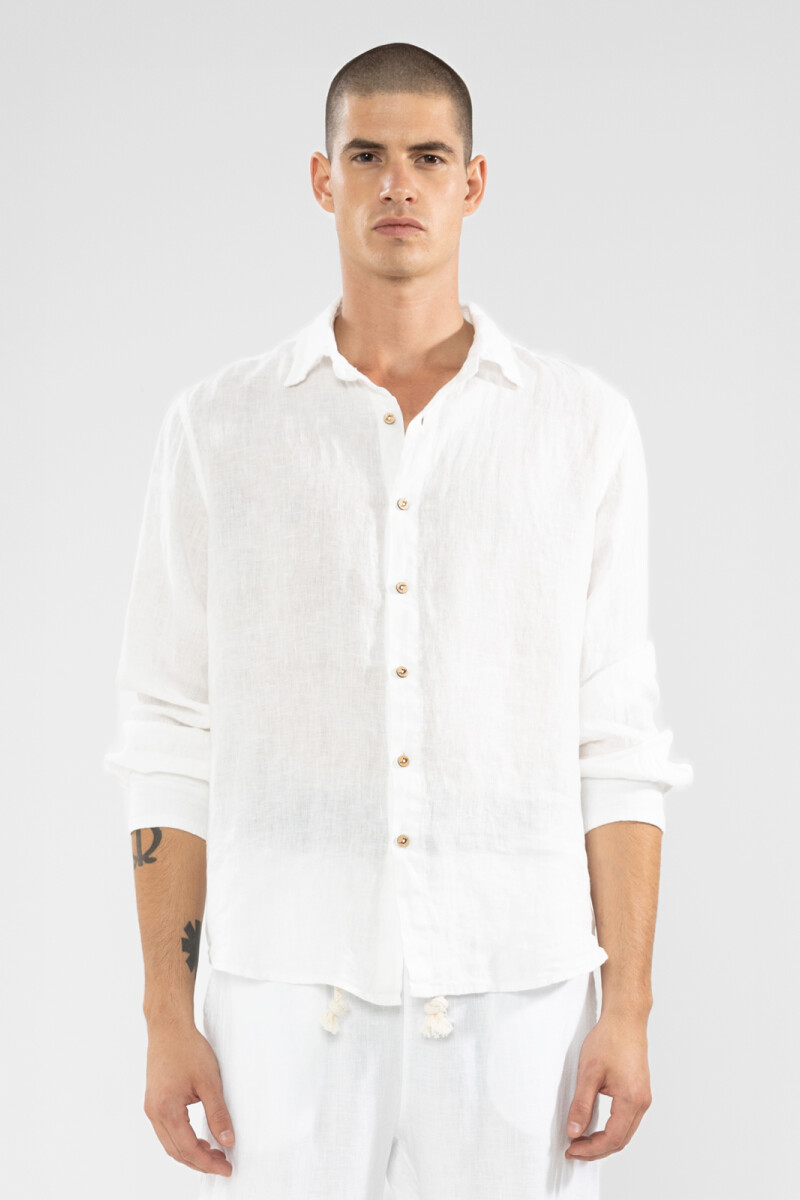 100% LINEN LONG SLEEVE SHIRT Casapueblo