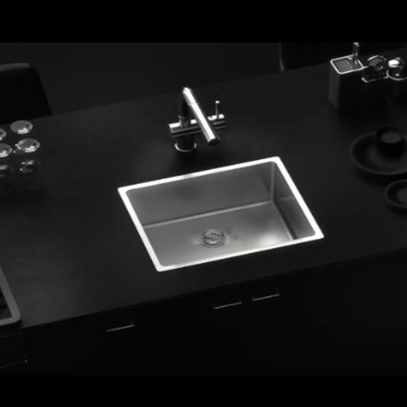 PILETA SIMPLE 45.7x76.2x24.2cm AC. INOX SS304 1.2MM C/DESAGUE Y VALVULA GRIS