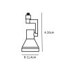 CABEZAL P/ RIEL PAR30 CONE 1XE27 MAX. 60W BLANCO MATE CABEZAL P/ RIEL PAR30 CONE 1XE27 MAX. 60W BLANCO MATE