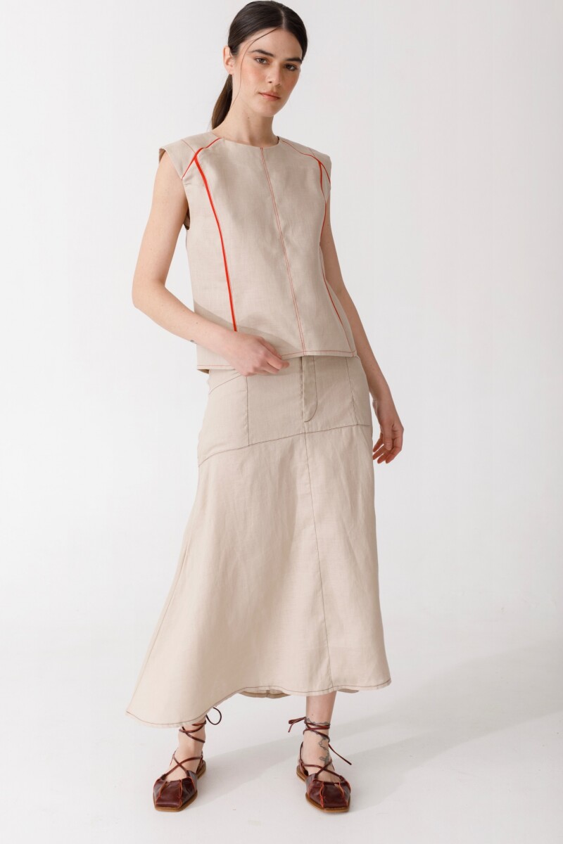 PRE VENTA FALDA POMELA Beige
