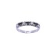 Anillo medio sin fin oro 18k blanco brillantes y zafiros. Anillo medio sin fin oro 18k blanco brillantes y zafiros.