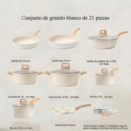 Juego Batería Cocina Completa 21 Piezas El Chingón Juego Batería Cocina Completa 21 Piezas El Chingón