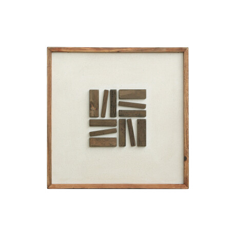 CUADRO DECORATIVO MADERA MACIZA 62 Cm x 62 Cm - LÍNEA RÚSTICA N°4