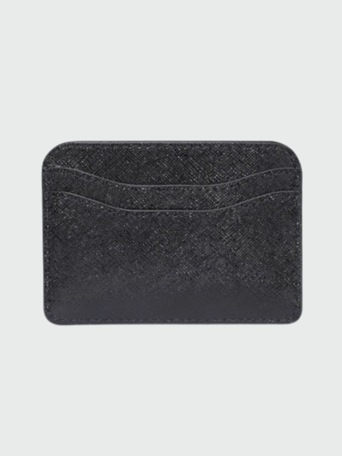 Marc Jacobs -Tarjetero de cuero con diseño minimalista Negro