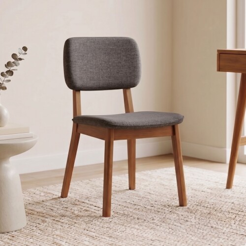 Silla de Comedor Classic - Línea Manhattan Lino Gris/Natural