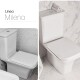 INODORO CON MOCHILA Y TAPA FERRUM MILENA BLANCO LOZA BAÑO BLANCO