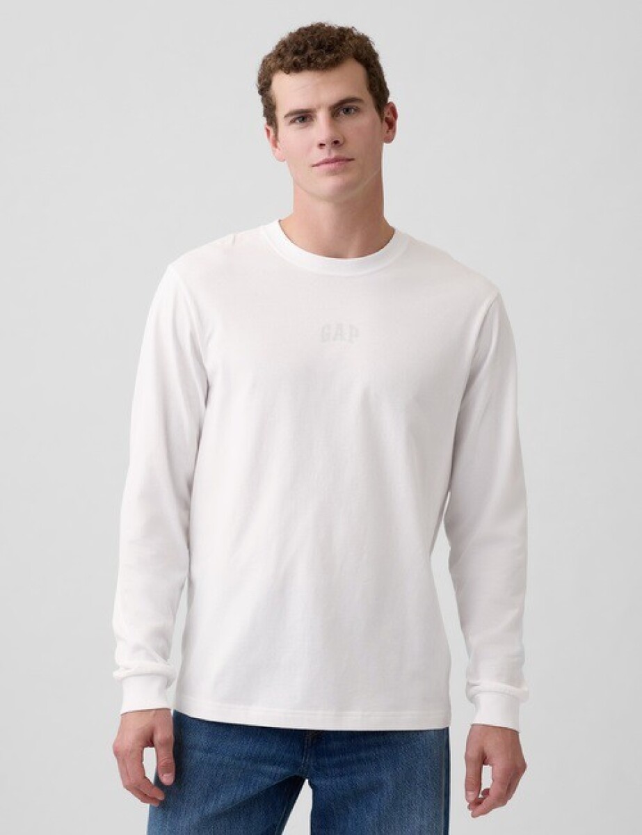 Remera Logo Mini Gap Hombre - White V2 Global 2 