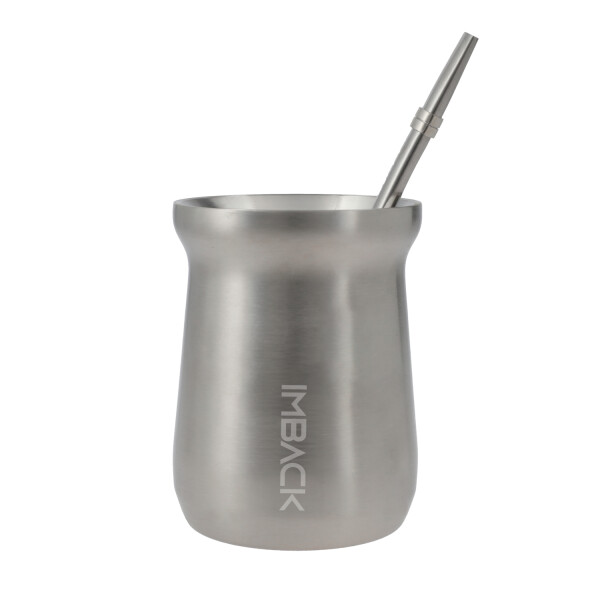 Set Termo de Acero Inoxidable Doble Capa con Tapa Pico Cebador de 1 litro Color Plata + Mate + Bombilla Set Termo de Acero Inoxidable Doble Capa con Tapa Pico Cebador de 1 litro Color Plata + Mate + Bombilla