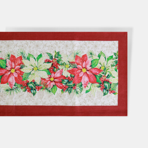 CAMINERO ROJO COMB DIS NAV P/MESA 33X180CM Unica