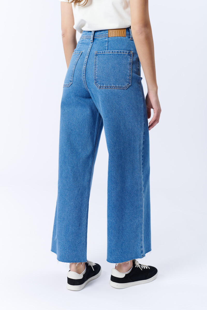 Pantalón de jean ancho Azul Medio