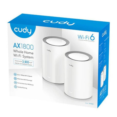 Sistema de Wifi Mesh Cudy Ax1800 Puertos Gigabit Pack de 2
