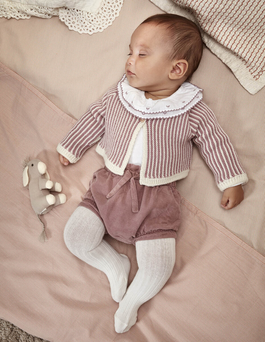 Chaqueta De Rayas - Lila 