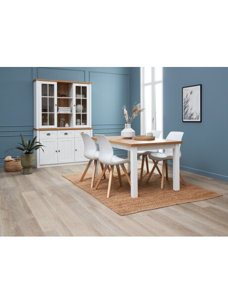 Altillo MARKSKEL 2 puertas blanco/color roble Altillo MARKSKEL 2 puertas blanco/color roble
