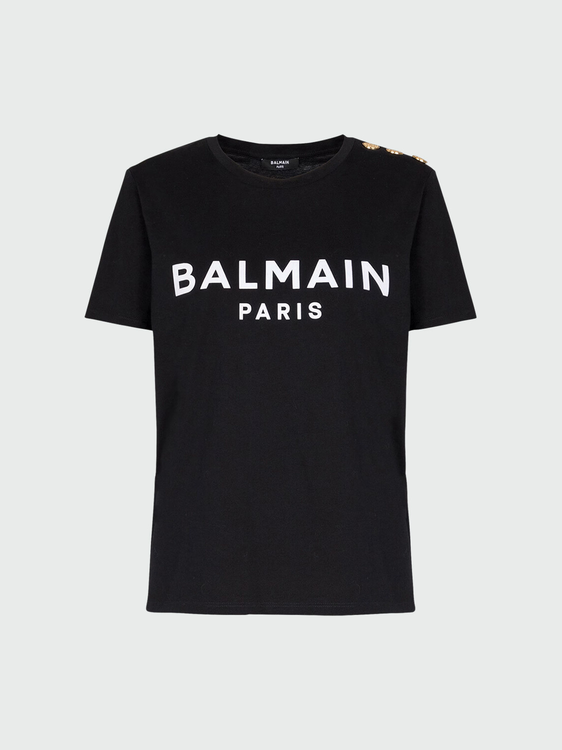 BALMAIN - T-SHIRT CLÁSICA ESTAMPADO PARIS Blanco
