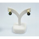 Caravanas Oro 18K Blanco, Perla Negra Y Perla Blanca De Cultivo Caravanas Oro 18K Blanco, Perla Negra Y Perla Blanca De Cultivo