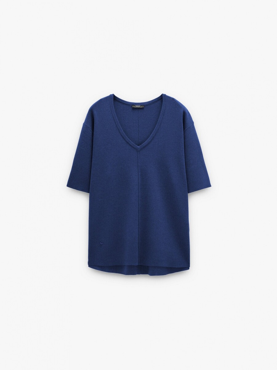 Jersey De Punto Manga Corta indigo