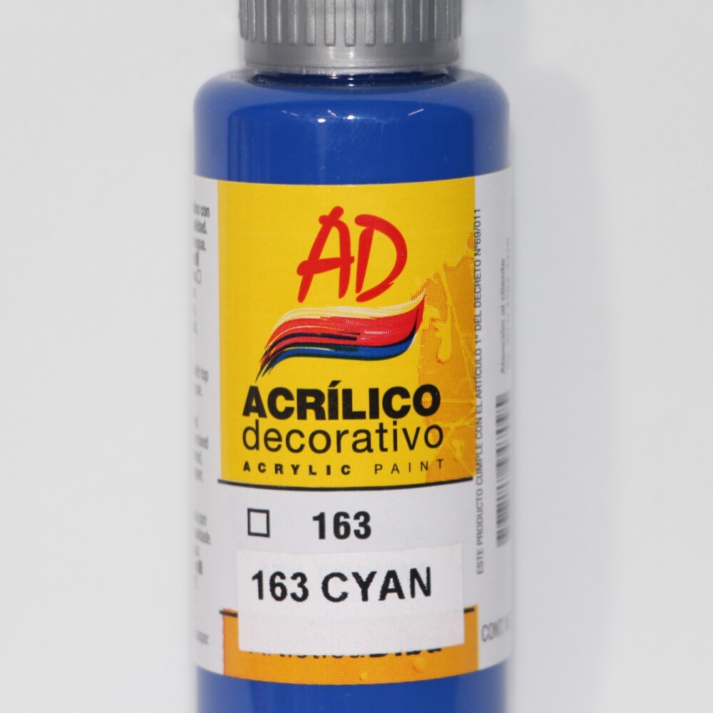 PINTURA ACRILICA ARTISTICA DIBU 60 ML. DIFERENTES COLORES COLOR CYAN 163