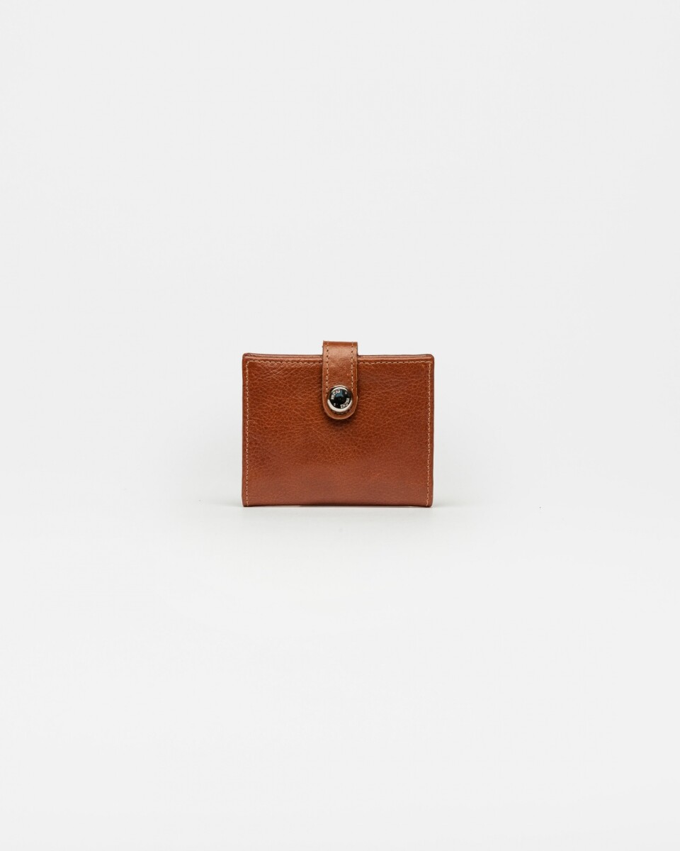 Tarjetero Sand en cuero liso satinado - Cuoio 