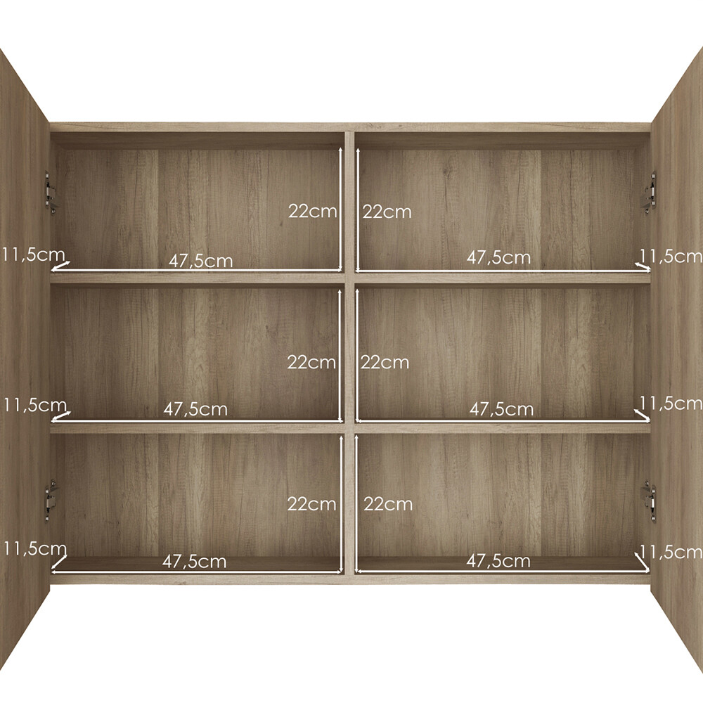 ARMARIO MALBEC 100 CM COLOR BARRIQUE/ARGENTO Armario Malbec 100 Cm Color Barrique/argento