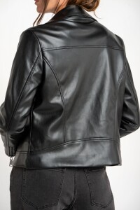 Campera Cuero Vegano Negro