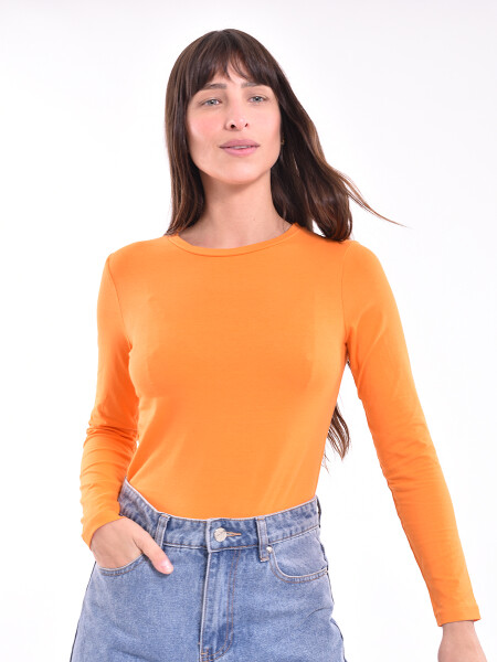 REMERA BASICA POLONIO MIX NARANJA