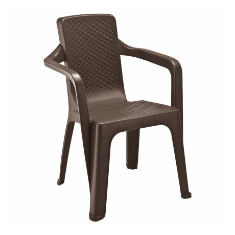 Set de Patio Jardín Rimax Mesa Familiar + 6 Sillas c/ Brazo Marrón