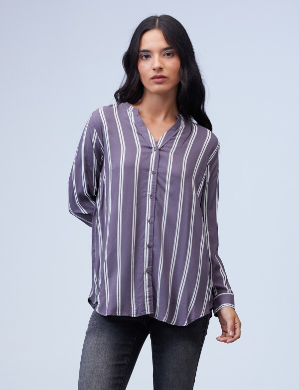 Camisa Lineas GRIS/MULTI