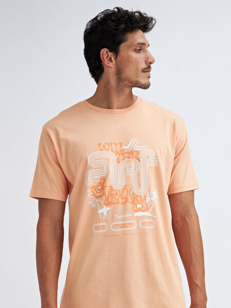 Camiseta manga corta estampada Surf