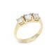 Anillo en oro 18k amarillo y 3 brillantes Anillo en oro 18k amarillo y 3 brillantes