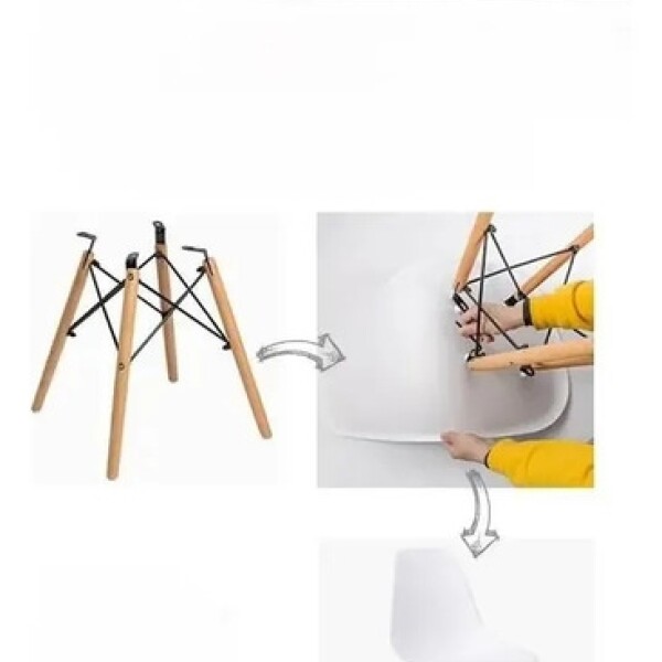 Silla Comedor ComboHome Eames Reforzada Full Premium Nórdica Blanco 1