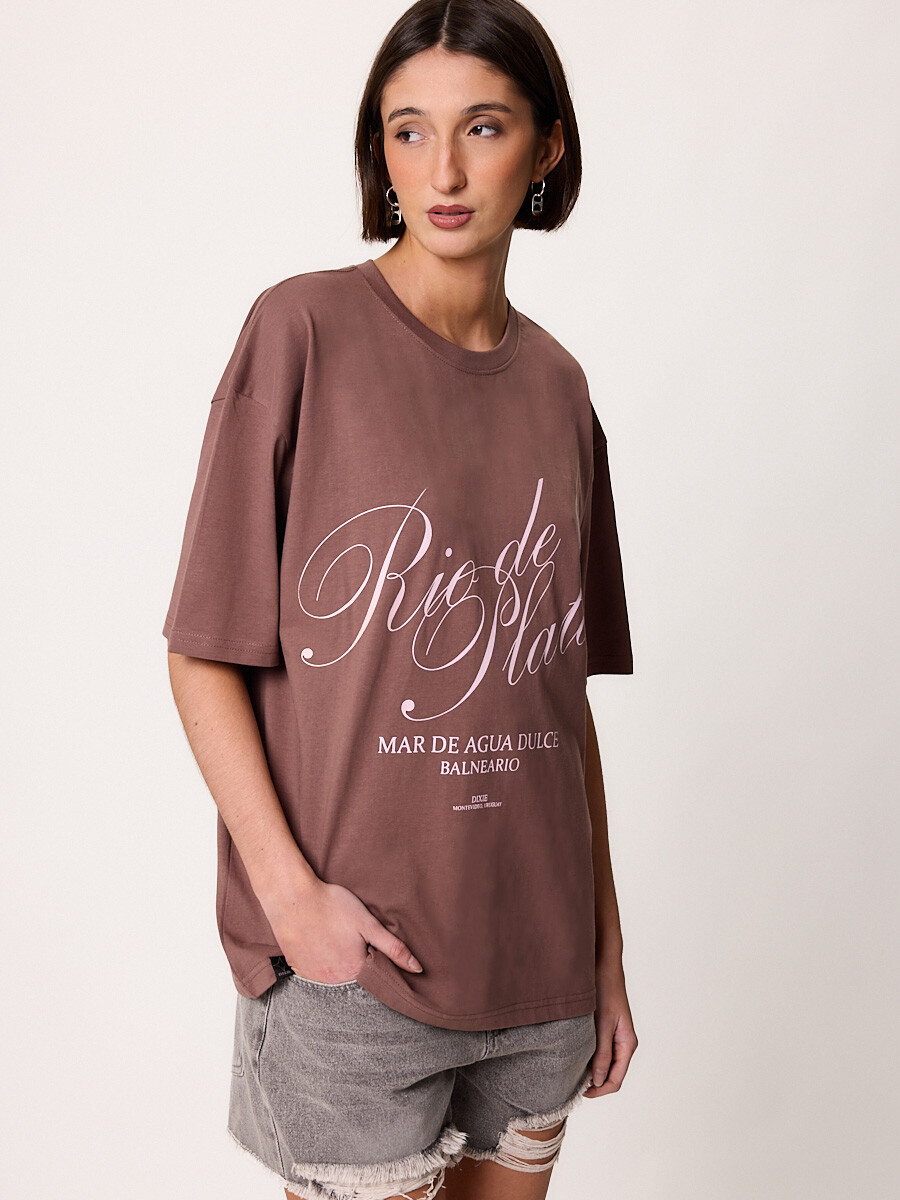 T-SHIRT M/C RIOPLATA DIXIE Tabaco
