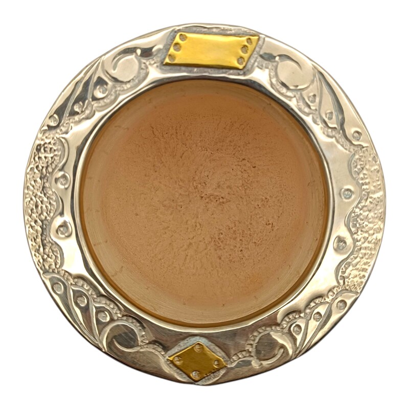 Mate Imperial labrado con apliques en bronce - ALPACA - 50 blancouniforme