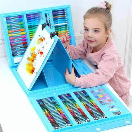Maleta Set De Útiles Con Libreta Azul
