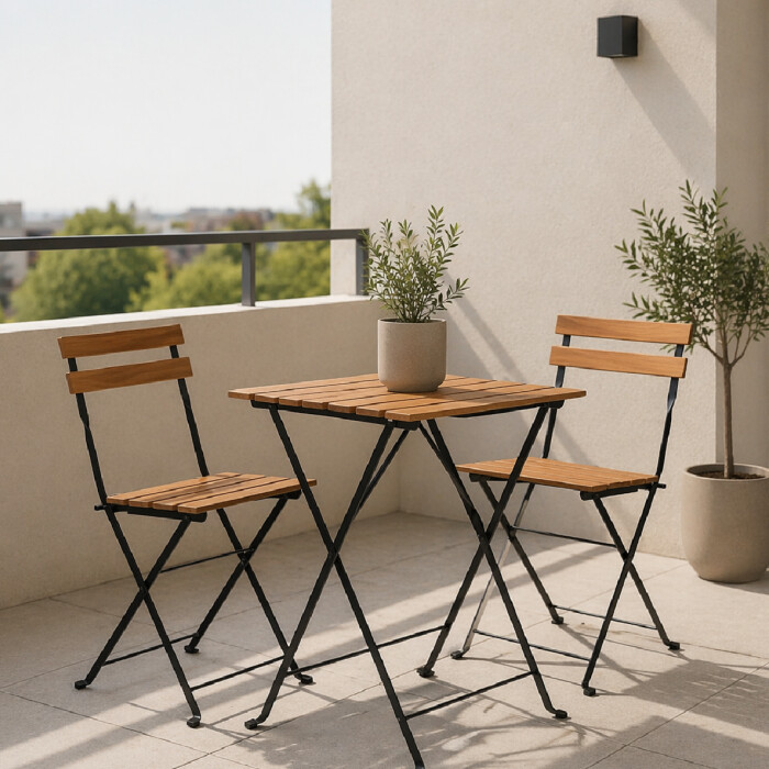 Set Bistró para Balcón Plegable (Mesa + 2 Sillas) Set Bistró para Balcón Plegable (Mesa + 2 Sillas)